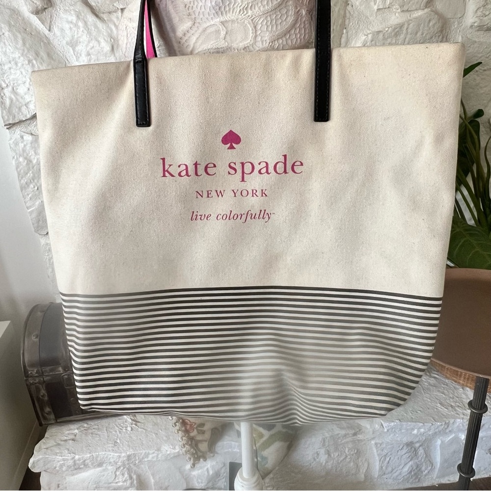 Kate Spade Striped Tote - Picture 8 of 8